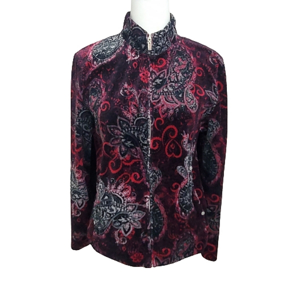 Charter Club Jackets & Blazers - Charter Club Velour Zip Up Jacket
